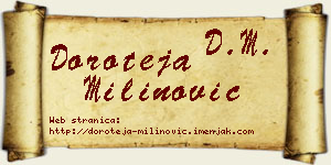 Doroteja Milinović vizit kartica